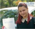  Mia with Driving test pass certificate